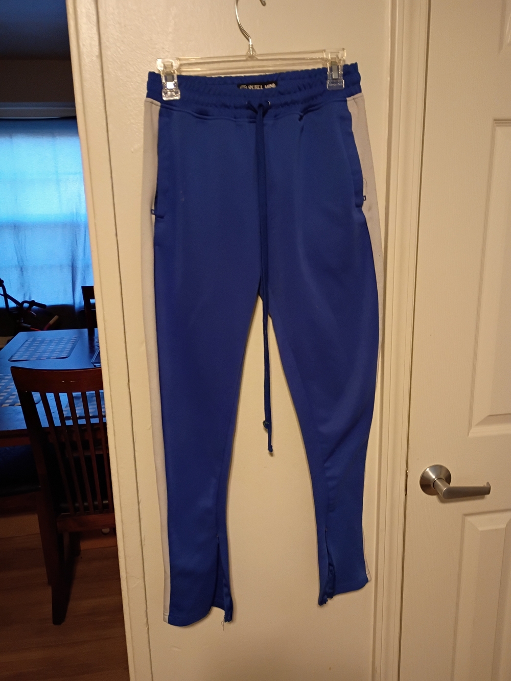 Men's Royal Blue Joggers with Light Gray Side Panels